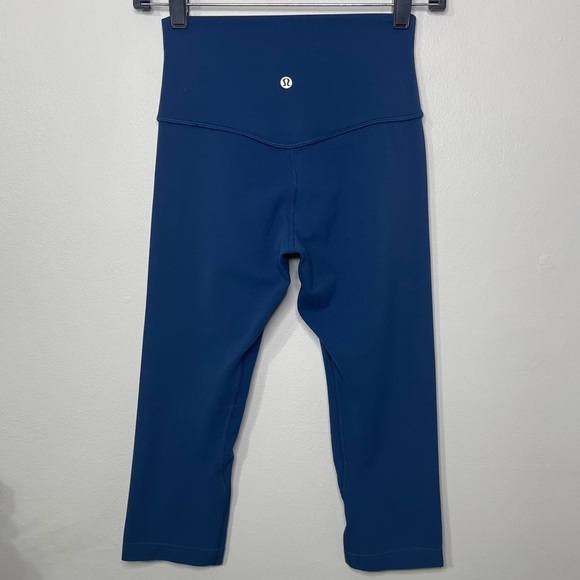 Lululemon Align High Rise Crop Leggings Pant Blue 4 - Picture 1 of 12